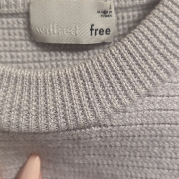 Aritzia Gray Ribbed Sweater - Picture 5 of 6